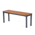 120cm Hardwood Bench with Steel Frame