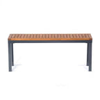 120cm Hardwood Bench with Steel Frame