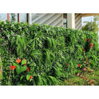 1m Artificial Instant Green Wall Hedge Panel - Mixed Plants