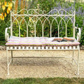 2 Seater Gothic Bench In Cream