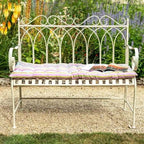 2 Seater Gothic Bench In Cream