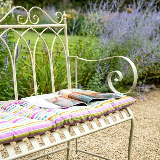 2 Seater Gothic Bench In Cream