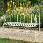 2 Seater Gothic Bench In Cream