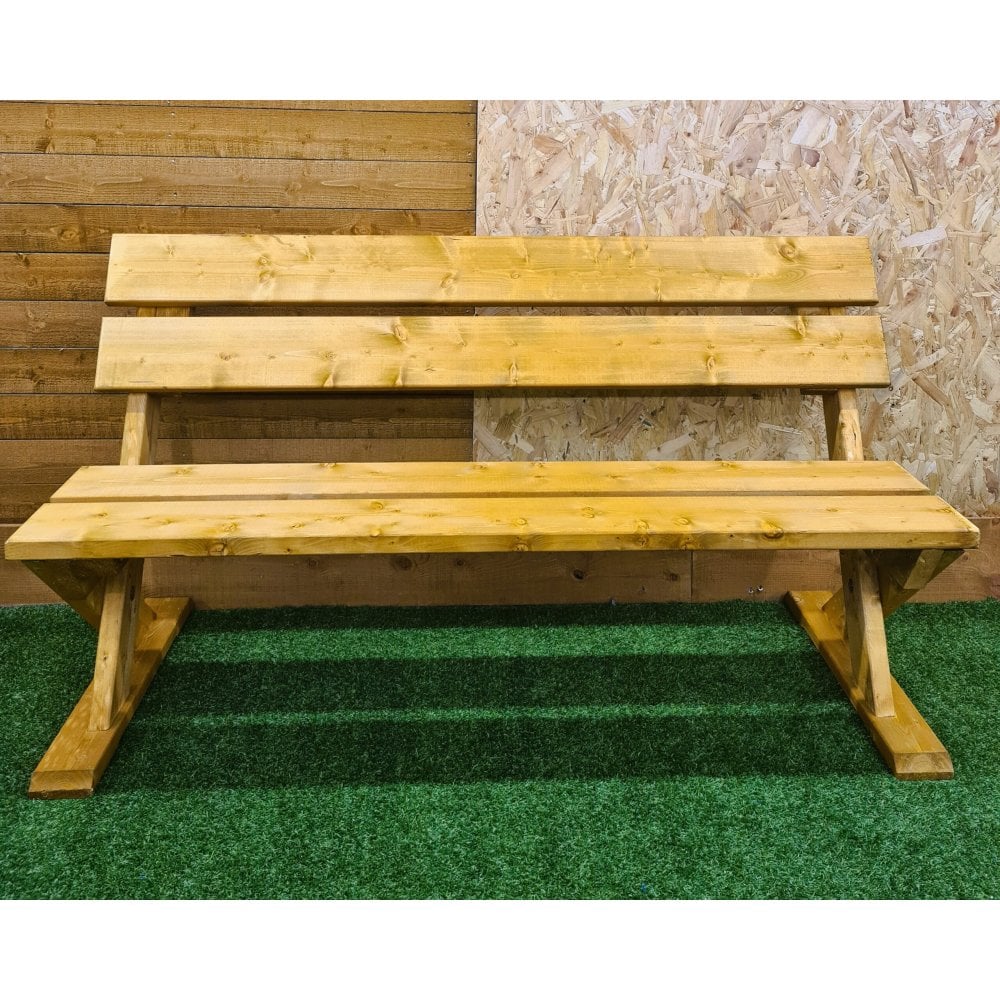 2 Seater Wooden Park Bench