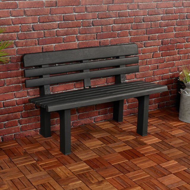 2 Seater Weather Resistant Waterproof Outdoor Plastic Garden Bench