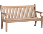 2 Seater Wood Effect Garden Bench - Teak Finish