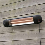 2kW IPX4 Wall Mounted Adjustable Quartz Bulb Electric Infrared Heater with Remote Control by Heatlab
