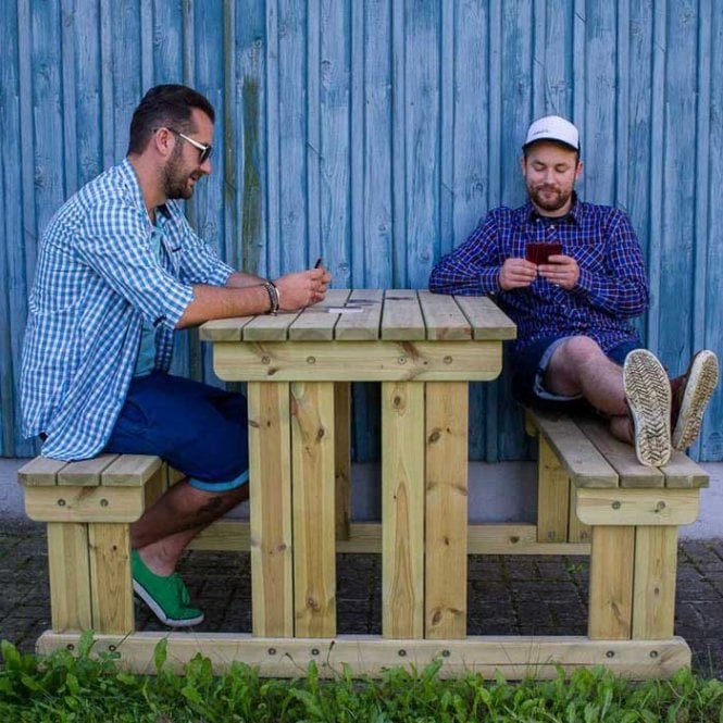 4 Seater Easy Access Walk-in Wooden Picnic Table