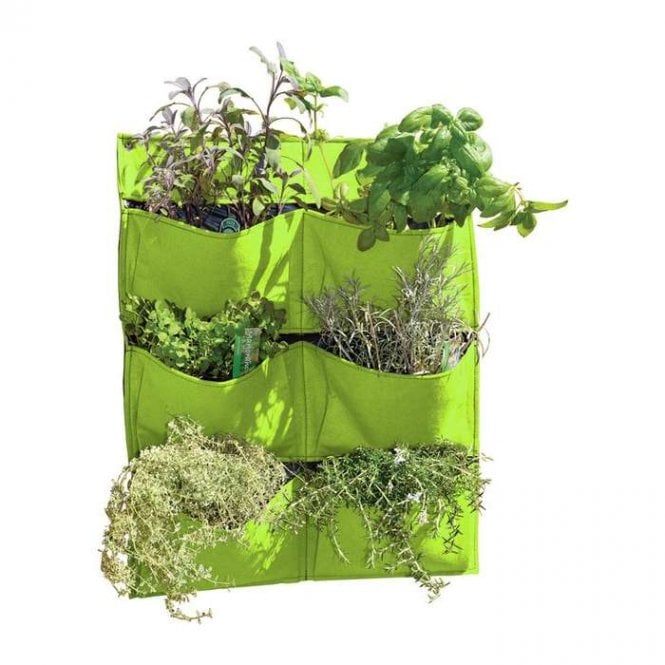 6 x Pockets Living Wall Planter Planters Outdoor Garden Felt Bags
