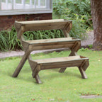 Stepped Wooden Garden Herb Planter