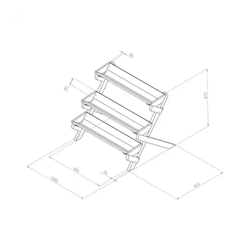 Stepped Wooden Garden Herb Planter