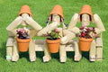 Flowerpot figure - Three Wiseguys