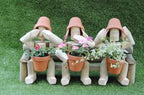 Flowerpot figure - Three Wiseguys