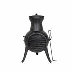 Steel Squat Pewter Effect Chiminea