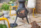 Steel Squat Pewter Effect Chiminea