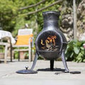Steel Squat Pewter Effect Chiminea