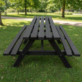 Black Recycled Plastic A-Frame Picnic Table