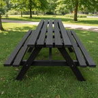 Black Recycled Plastic A-Frame Picnic Table