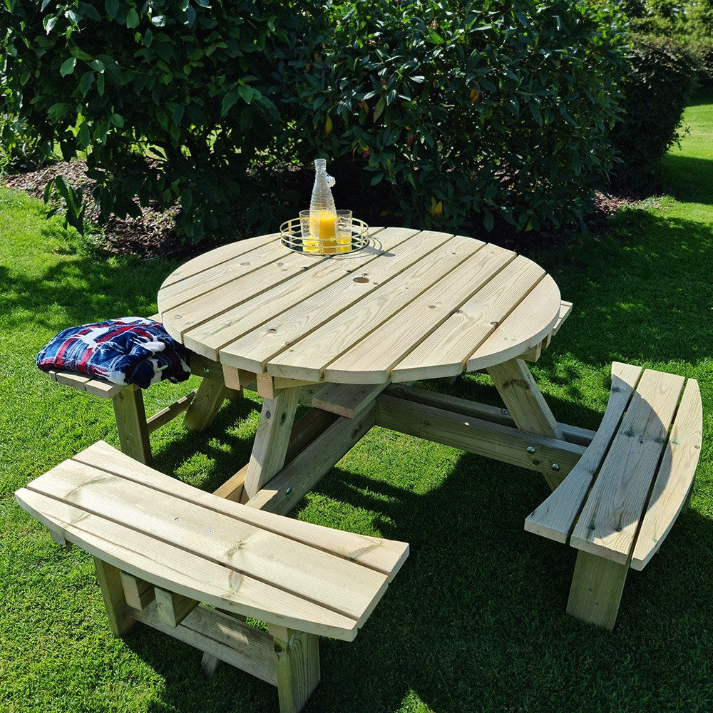Eight Seater Round Picnic Table