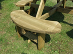 Wooden Round Picnic Tables, 8 Seater perfect for Schools and other outdoor settings