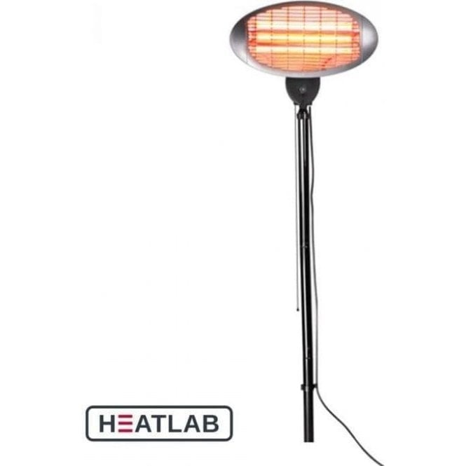 Base-Free Electric Quartz Bulb Patio Heater