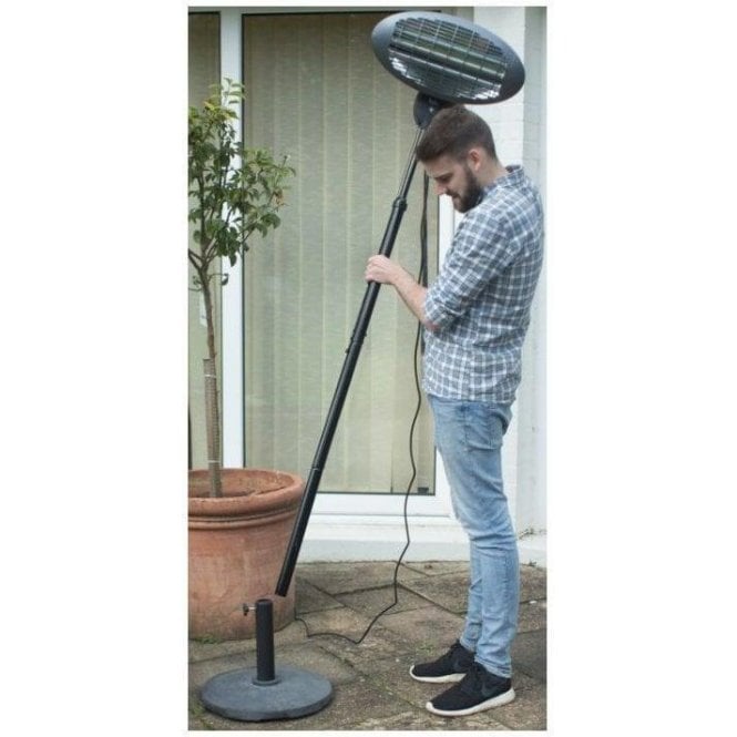 Base-Free Electric Quartz Bulb Patio Heater