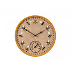 Beez 12" Outdoor Wall Clock and Thermometer