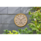 Beez 12" Outdoor Wall Clock and Thermometer