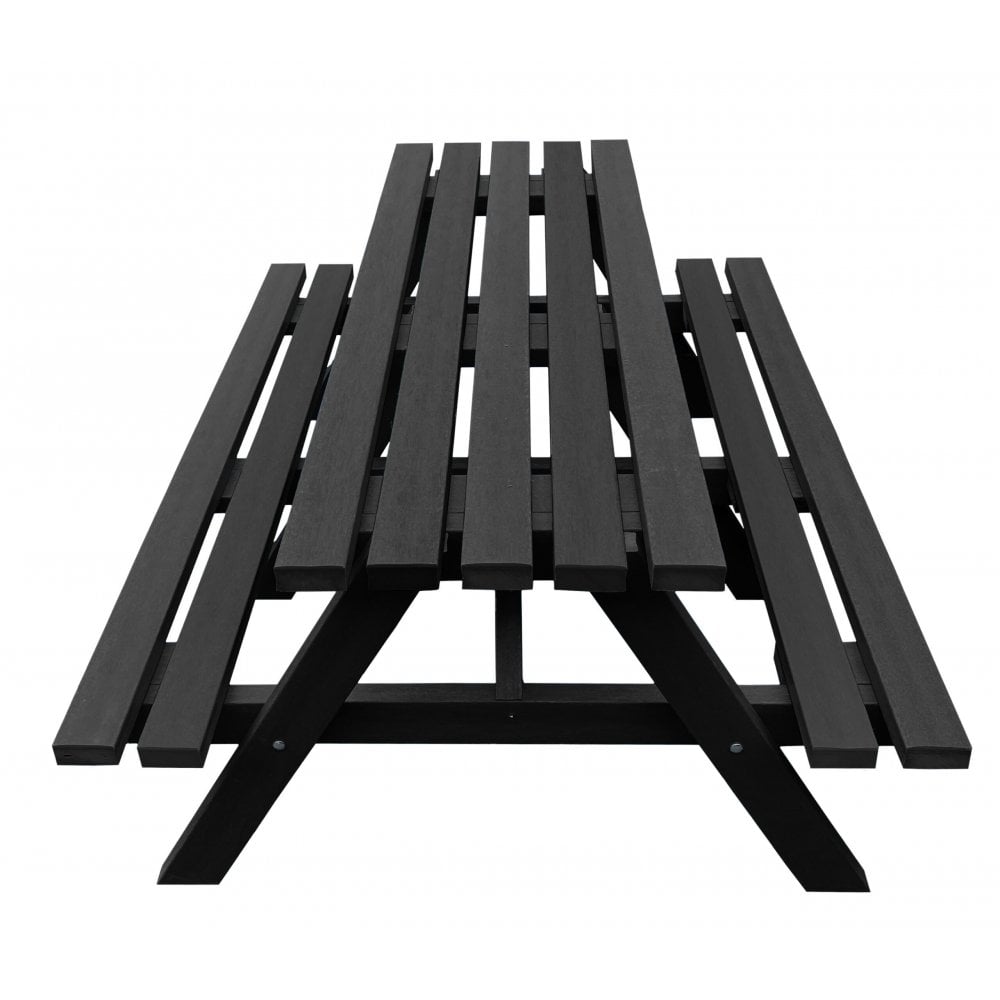Black Recycled Plastic A-Frame Picnic Table