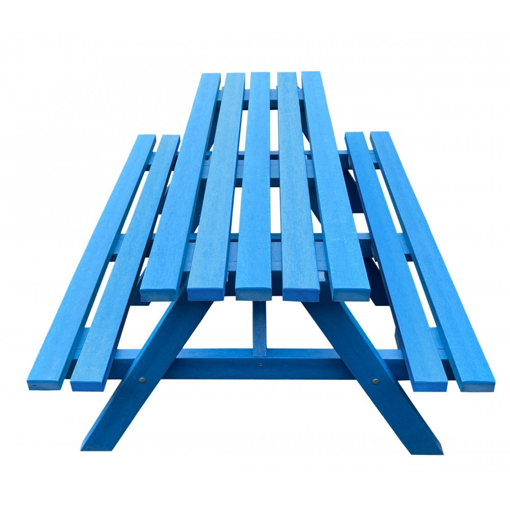 Blue Recycled Plastic A-Frame Picnic Table