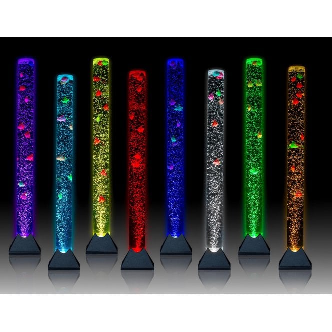 Bubble Light Tube Remote Control, 10 plastic fish, Wall Bracket – 120cm