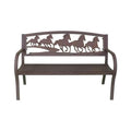 Cast-Iron Bench with Horse Design
