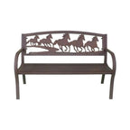 Cast-Iron Bench with Horse Design