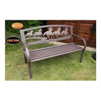 Cast-Iron Bench with Horse Design