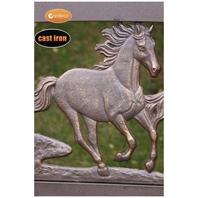 Cast-Iron Bench with Horse Design