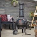 Cast Iron Medium Chiminea (Black) - H110cm x W50cm