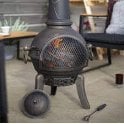Cast Iron Medium Chiminea (Black) - H110cm x W50cm