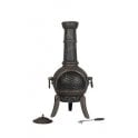 Cast Iron Medium Chiminea (Black) - H110cm x W50cm