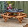Children's Round Wooden Picnic Bench
