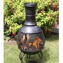 Chiminea Medium Steel Bronze Effect Patio Heater
