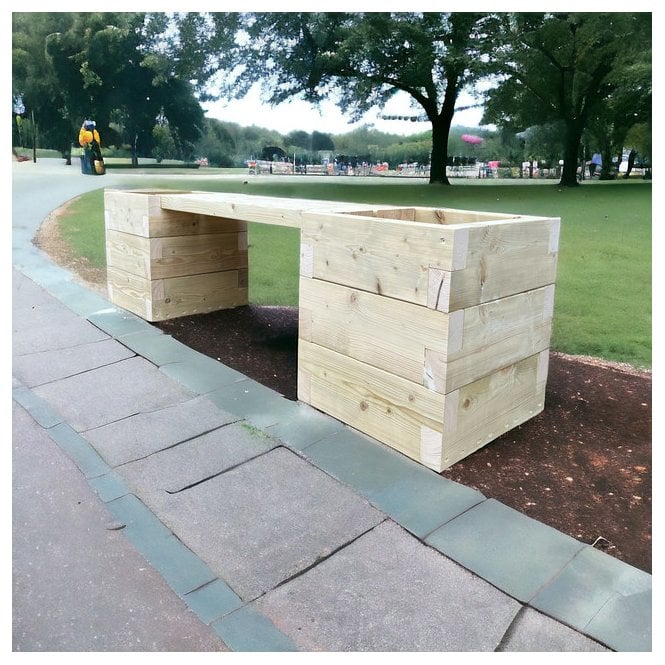 Devonshire Bench and Planters