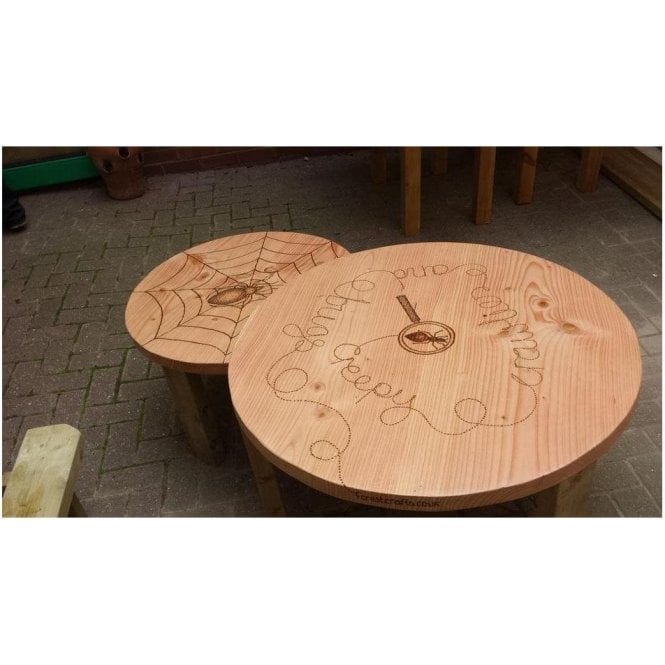 Engraved Wooden Table