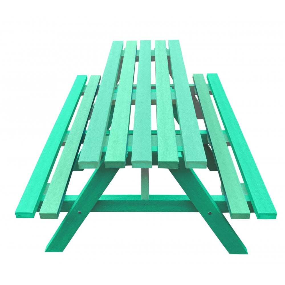 Green Recycled Plastic A-Frame Picnic Table