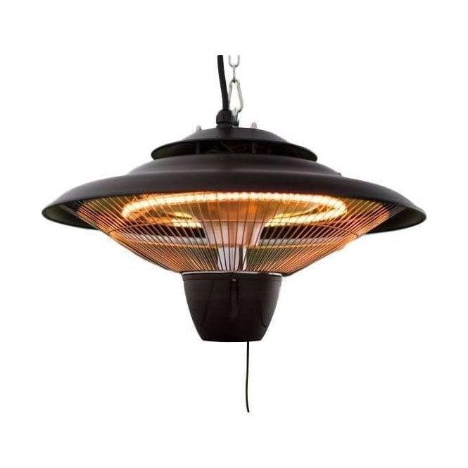 Hanging Patio Heater in Black with Remote control