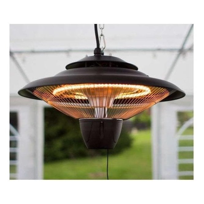 Hanging Patio Heater in Black with Remote control