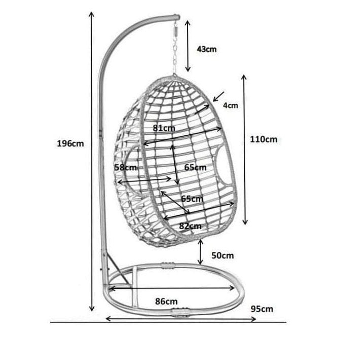 Luxury Rattan Hanging Egg Chair