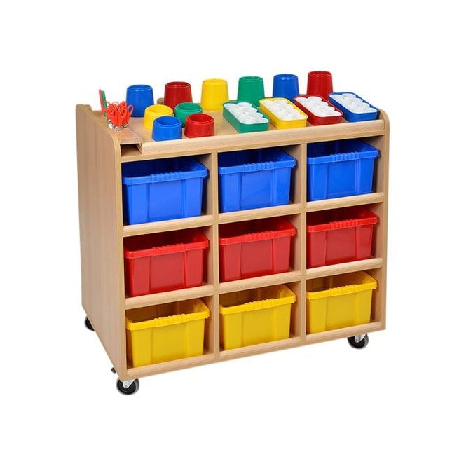 Mobile Art Resources Trolley with 24 Trays