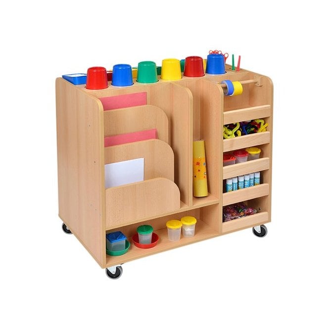 Mobile Art Resources Trolley with 24 Trays