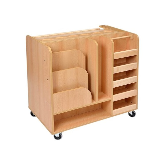 Mobile Art Resources Trolley with 24 Trays