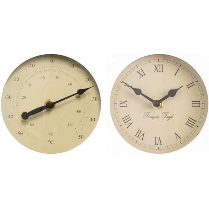 Outdoor Clock and Thermometer